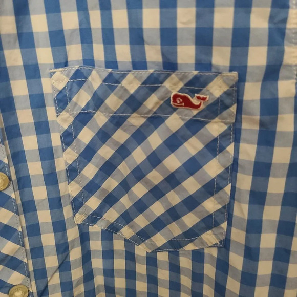 Vineyard Vines Gingham Button Down Shirt Relaxed Fit Size 2 NWOT - Picture 3 of 9